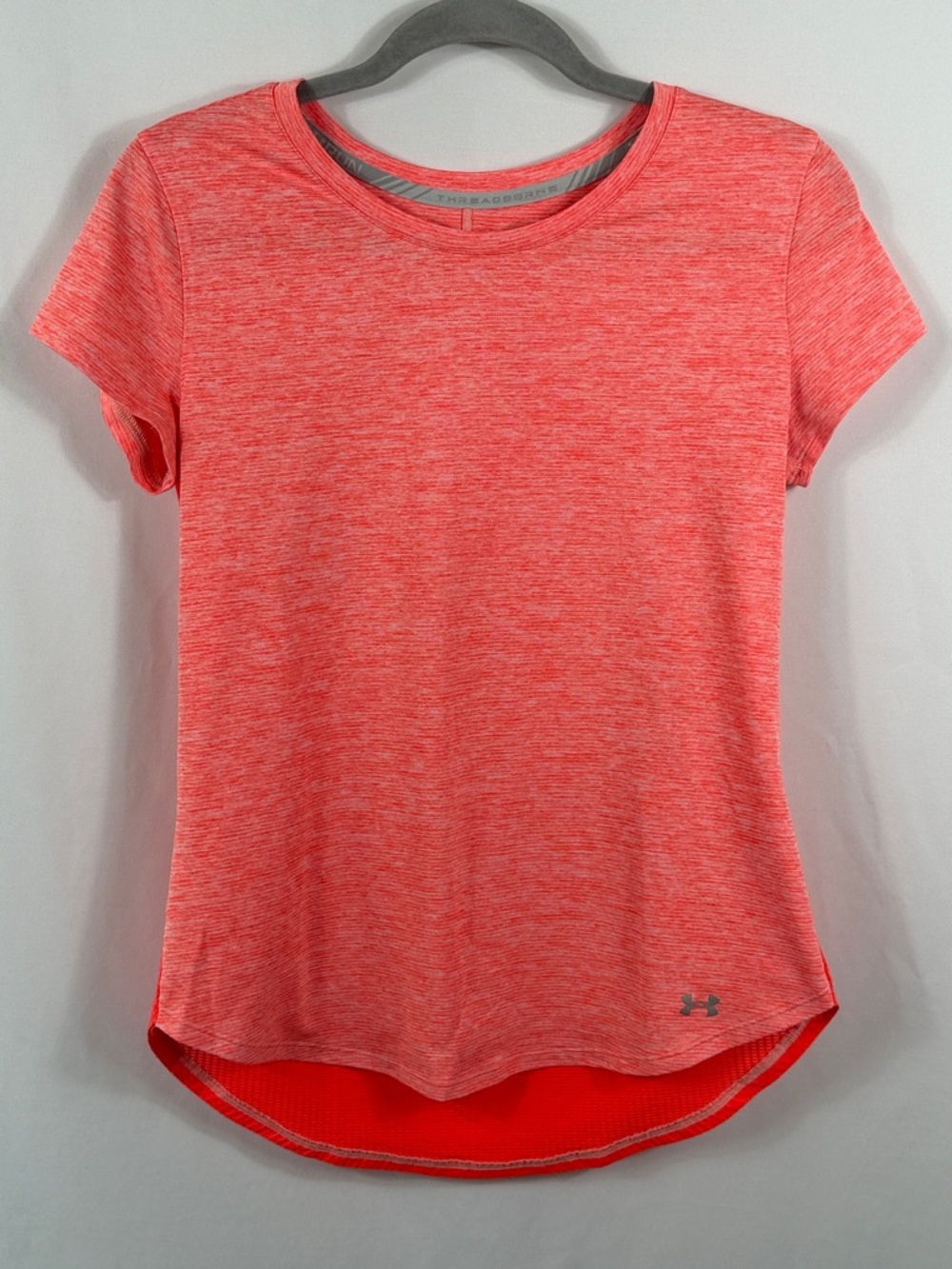Under Armour Running HeatGear Orange Heather Short Sleeve Performance Tee Size M
